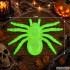 Fluorescenciniai žali vorai – „Halloween“ dekoracija, 2 vnt., 11 × 7 cm
