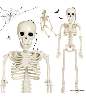 Pakabinamas judinamų galūnių skeletas Helovinui, 40 cm