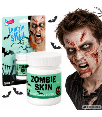Zombie Skin – balta makiažo bazė žaizdų ir randų efektui, 28 ml