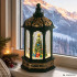 Kalėdinis LED žibintas-lampionas su eglute, 14 × 6,5 cm
