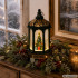 Kalėdinis LED žibintas-lampionas su eglute, 14 × 6,5 cm
