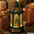 Kalėdinis LED žibintas-lampionas su eglute, 14 × 6,5 cm