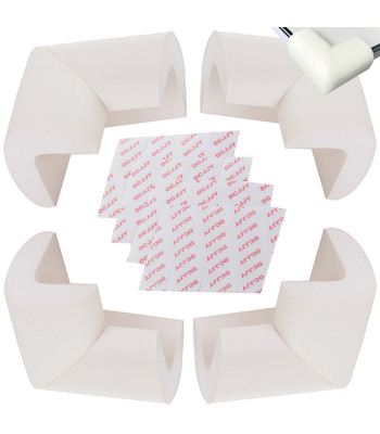 Putplasčio apsaugos baldų kampams, baltos, 4 vnt., 55 mm × 55 mm × 35 mm
