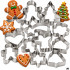Metalinės sausainių ir meduolių formelės, 15 vnt., 5,5–9 cm