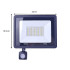 LED lauko prožektorius su judesio ir sutemų jutikliais, 100W, 6000K, IP66, 18,5 × 24 × 3,5 cm