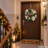 Kalėdinis dekoratyvinis vainikas su kankorėžiais ir užrašu Merry Christmas, 40 cm
