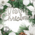 Kalėdinis dekoratyvinis vainikas su kankorėžiais ir užrašu Merry Christmas, 40 cm