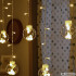 Kalėdinė LED šviesos užuolaida su skaidriais rutuliais, 138 LED, 460 cm