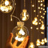 Kalėdinė LED šviesos užuolaida su skaidriais rutuliais, 138 LED, 460 cm
