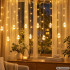 Kalėdinė LED šviesos užuolaida su skaidriais rutuliais, 138 LED, 460 cm