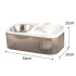 Automatinė vandens fontanėlė katėms ir šunims su filtru ir maisto dubenėliu, 3 l / 300 ml, 31 × 17 × 15 cm