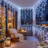 Kalėdinė LED šviesų užuolaida-varvekliai, šaltai balta, 500 LED, 20 m