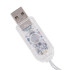 LED šviesos užuolaida su pulteliu, USB, šiltai balta, 300 LED, 3 m