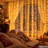 LED šviesos užuolaida su pulteliu, USB, šiltai balta, 300 LED, 3 m