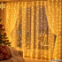 LED šviesos užuolaida su pulteliu, USB, šiltai balta, 300 LED, 3 m
