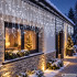 LED šviesos užuolaida „varvekliai“, šaltai balta, 300 LED, 10 m