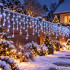 LED šviesos užuolaida „varvekliai“, šaltai balta, 300 LED, 10 m