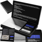 Elektroninės juvelyrinės kišeninės svarstyklės, juodos, 500 g / 0,1 g