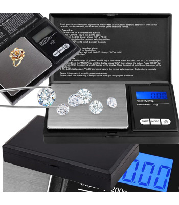 Elektroninės juvelyrinės kišeninės svarstyklės, 200 g / 0,01 g