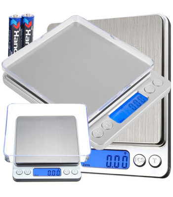 Skaitmeninės juvelyrinės svarstyklės su LCD ekranu, 2000g, 2kg, 0,1g tikslumo