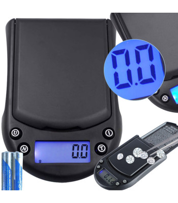 Kišeninės juvelyrinės elektroninės svarstyklės, 500 g / 0,1 g