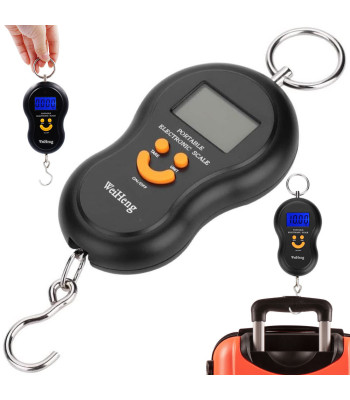 Elektroninės pakabinamos bagažo ir žvejybos svarstyklės su LCD ekranu ir HOLD funkcija, 50 kg/10 g