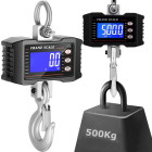 Akumuliatorinės pakabinamos kablinės svarstyklės su LCD ekranu, 500 kg