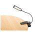 Juoda USB įkraunama skaitymo lemputė su segtuku, 9 LED