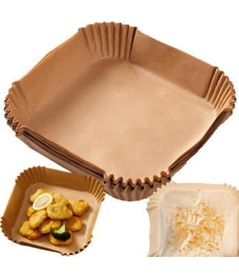 Popieriniai įdėklai karšto oro gruzdintuvei (20 cm, 4,5 cm, 50 vnt.)