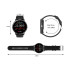 Išmanusis sportinis laikrodis su silikoniniu dirželiu ir skambučių funkcija, juodas