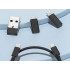 Adapterių rinkinys telefonui su dėklu, USB-C, micro USB, USB-A ir Lightning jungtimis, 5 viename, 82,5 mm × 10 mm