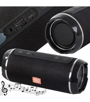 Nešiojamasis „Bluetooth“ boombox garsiakalbis su USB, FM radiju ir AUX jungtimi, 18cm x 8cm x 8cm