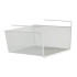Pakabinamas metalinis krepšelis-organizatorius po lentyna, baltas – 31 × 25,5 × 14 cm