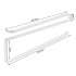 Baltas metalinis popierinių rankšluosčių laikiklis po lentyna, loft stiliaus, 25,5 cm