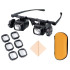 Laikrodininko didinamieji akiniai su 2 LED lemputėmis, 2x, 6x, 8x, 12x, 24x
