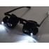 Laikrodininko didinamieji akiniai su 2 LED lemputėmis, 2x, 6x, 8x, 12x, 24x