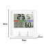 Vidaus orų stotelė su LCD ekranu, termometru, higrometru ir laikrodžiu, 9 × 9 × 2,5 cm