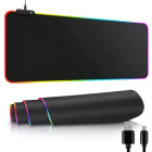 RGB žaidimų pelės ir klaviatūros kilimėlis su apšvietimu, USB, XL, 80x30 cm