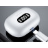Belaidės į ausis įstatomos Bluetooth ausinės su mikrofonu ir LED įkrovimo dėklu F05