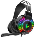 Laidinės žaidimų ausinės su 7.1 erdviniu garsu, mikrofonu ir RGB LED apšvietimu – 06357