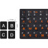 Lipdukai klaviatūrai su QWERTY ir kirilicos ženklais, 11x13mm