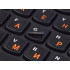 Lipdukai klaviatūrai su QWERTY ir kirilicos ženklais, 11x13mm