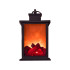 Dekoratyvinis LED žibintas su judančios liepsnos efektu, juodas, 22cm x 14cm x 14cm