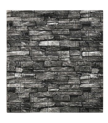 Lipni 3D sienų plokštė, pilkų plytų imitacija, 70 × 77 cm