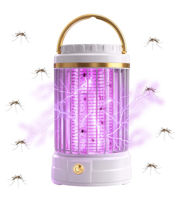 Akumuliatorinė UV LED lempa nuo uodų ir kitų vabzdžių, pakabinama, 2 režimų