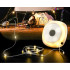Įkraunama stovyklavimo LED lempa su šiltos šviesos girlianda, 8 m, 12cm x 12cm x 3,5cm