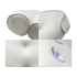 Pagalvėlė voniai su siurbtukais, balta, 32 × 30 × 7 cm