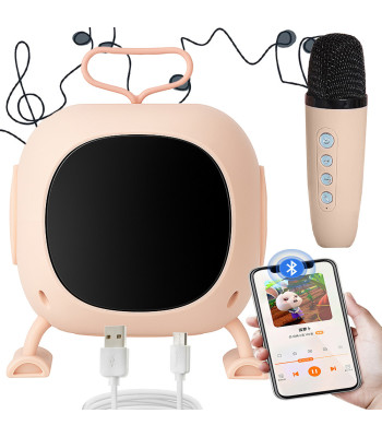Bluetooth karaoke kolonėlė su mikrofonu, LED ir RGB apšvietimu, F23A