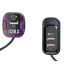 Automobilinis Bluetooth FM siųstuvas ir įkroviklis su USB ir USB-C jungtimis, Bluetooth 5.0, 12–24 V
