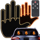 LED gestų signalizatorius automobilio galiniam stiklui su nuotolinio valdymo pulteliu, 14,5 × 11,5 cm